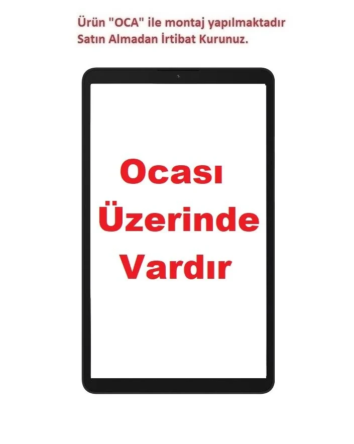 Samsung Galaxy Tab A9 8.7” SM-X110 X115 X117 Lcd Lens Cam Ön Panel – Siyah