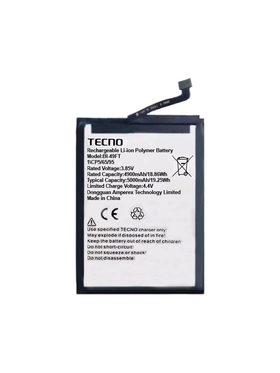 Tecno Spark 10 Batarya Pil
