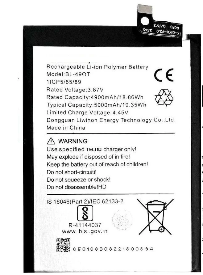 Tecno Spark 20 Pro Batarya Pil