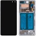 Samsung Galaxy S10 5G SM-G977 Lcd Ekran Dokunmatik Çıtalı Silver