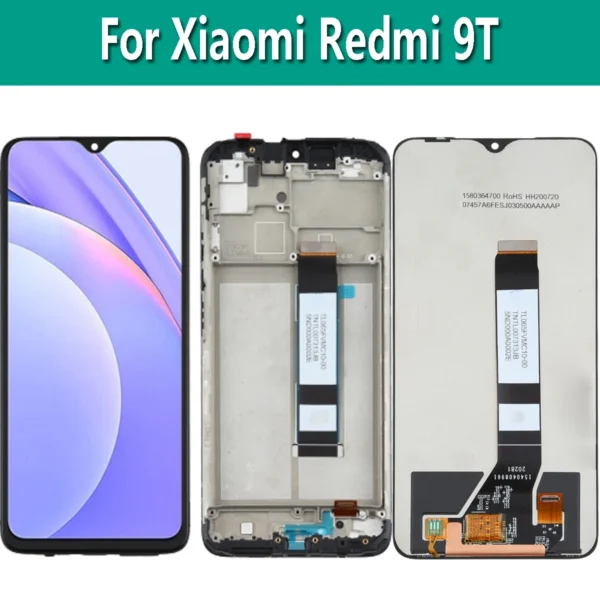 Xiaomi Redmi 9T Çıtalı Ekran Dokunmatik Siyah