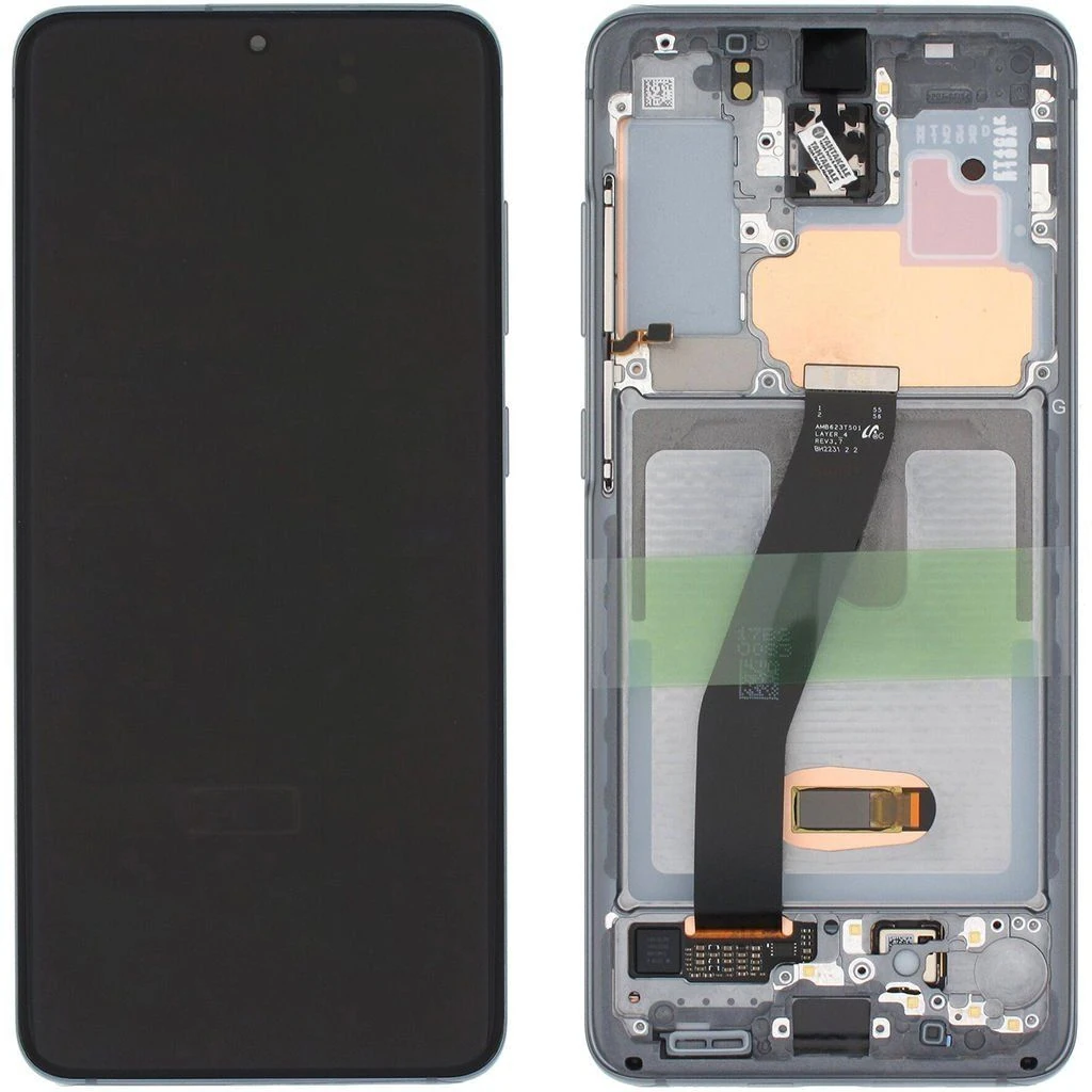 Samsung Galaxy S20 SM-G980 Lcd Ekran Dokunmatik Çıtalı Gri