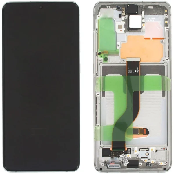Samsung Galaxy S20 Plus SM-G985 Lcd Ekran Dokunmatik Çıtalı Beyaz