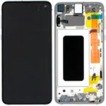 Samsung Galaxy S10e SM-G970 Lcd Ekran Dokunmatik Çıtalı Beyaz