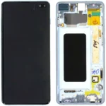 Samsung Galaxy S10 Plus SM-G975F Lcd Ekran Dokunmatik Çıtalı Mavi