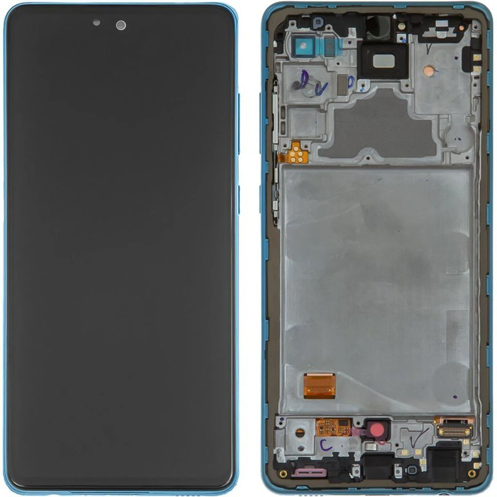 Samsung Galaxy A72 SM-A725 Lcd Ekran Dokunmatik Çıtalı Mavi