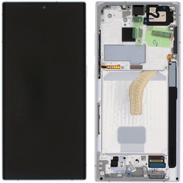Samsung Galaxy S22 Ultra SM-S908 Lcd Ekran Dokunmatik Çıtalı Beyaz