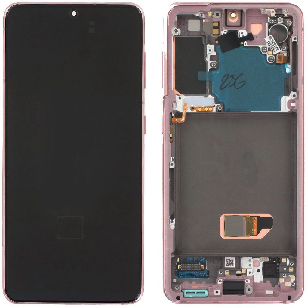 Samsung Galaxy S21 5G SM-G991 Lcd Ekran Dokunmatik Çıtalı Mor