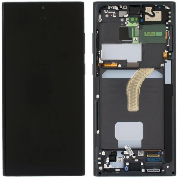 Samsung Galaxy S22 Ultra SM-S908 Lcd Ekran Dokunmatik Çıtalı Siyah