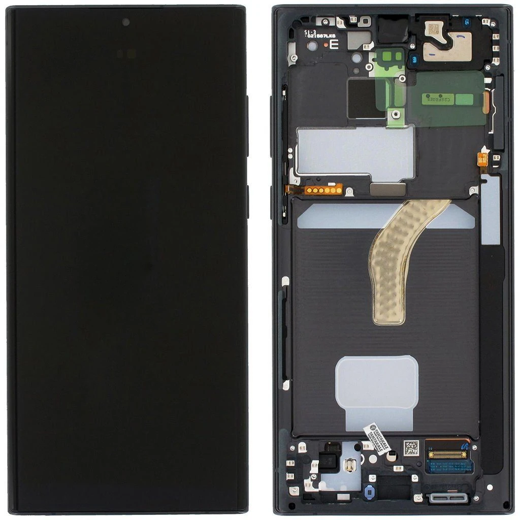 Samsung Galaxy S22 Ultra SM-S908 Lcd Ekran Dokunmatik Çıtalı Siyah