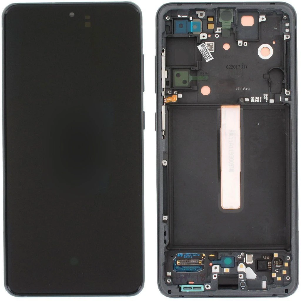 Samsung Galaxy S21 FE 5G SM-G990 Lcd Ekran Dokunmatik Çıtalı Gri
