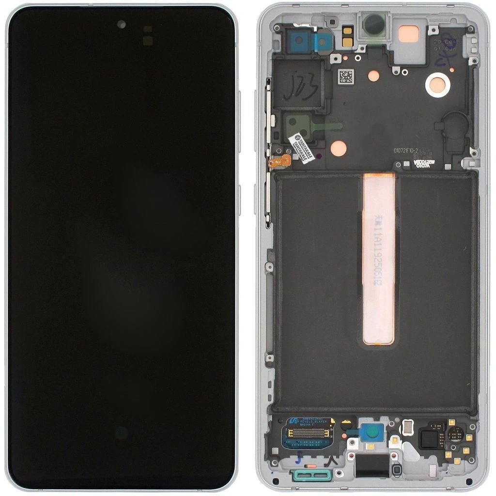 Samsung Galaxy S21 FE 5G SM-G990 Lcd Ekran Dokunmatik Çıtalı Beyaz