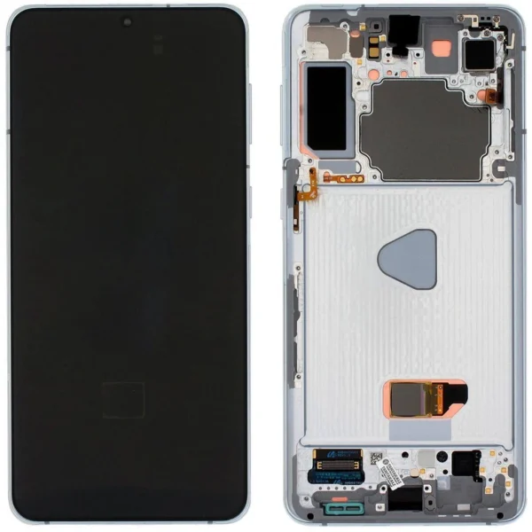Samsung Galaxy S21 Plus 5G SM-G996 Lcd Ekran Dokunmatik Çıtalı Gümüş
