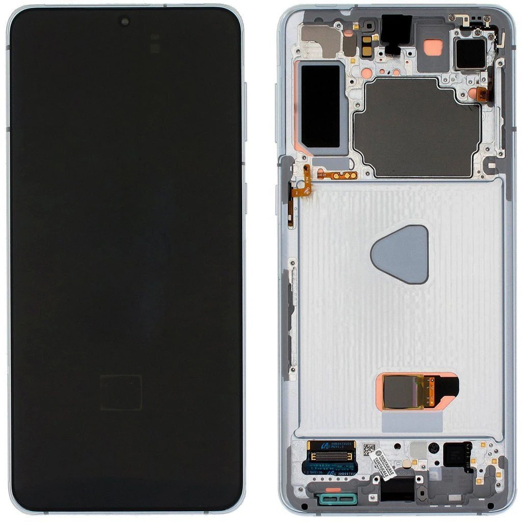 Samsung Galaxy S21 Plus 5G SM-G996 Lcd Ekran Dokunmatik Çıtalı Gümüş