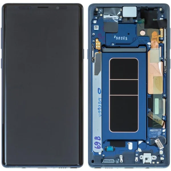 Samsung Galaxy Note 9 SM-N960 Lcd Ekran Dokunmatik Çıtalı Mavi