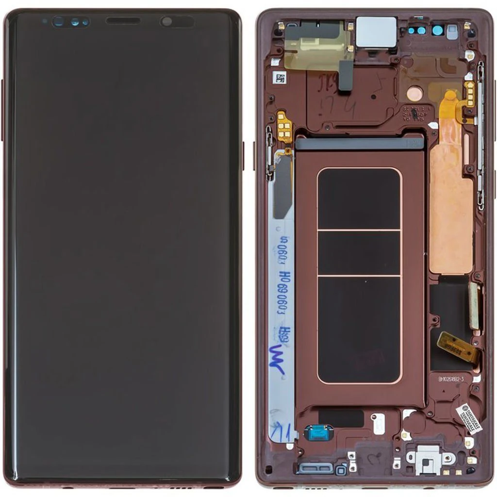 Samsung Galaxy Note 9 SM-N960 Lcd Ekran Dokunmatik Çıtalı Kahverengi