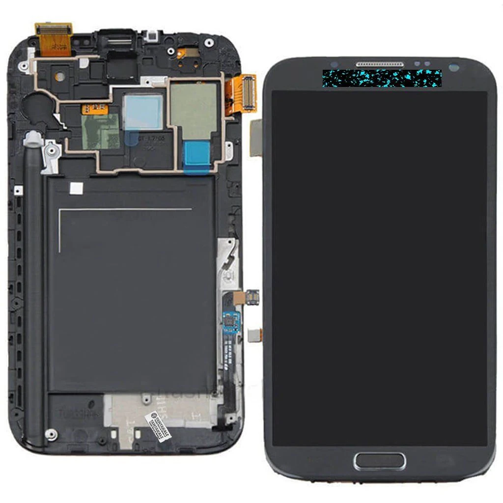 Samsung Galaxy Note 2 GT-N7100 Lcd Ekran Dokunmatik Çıtalı Gri