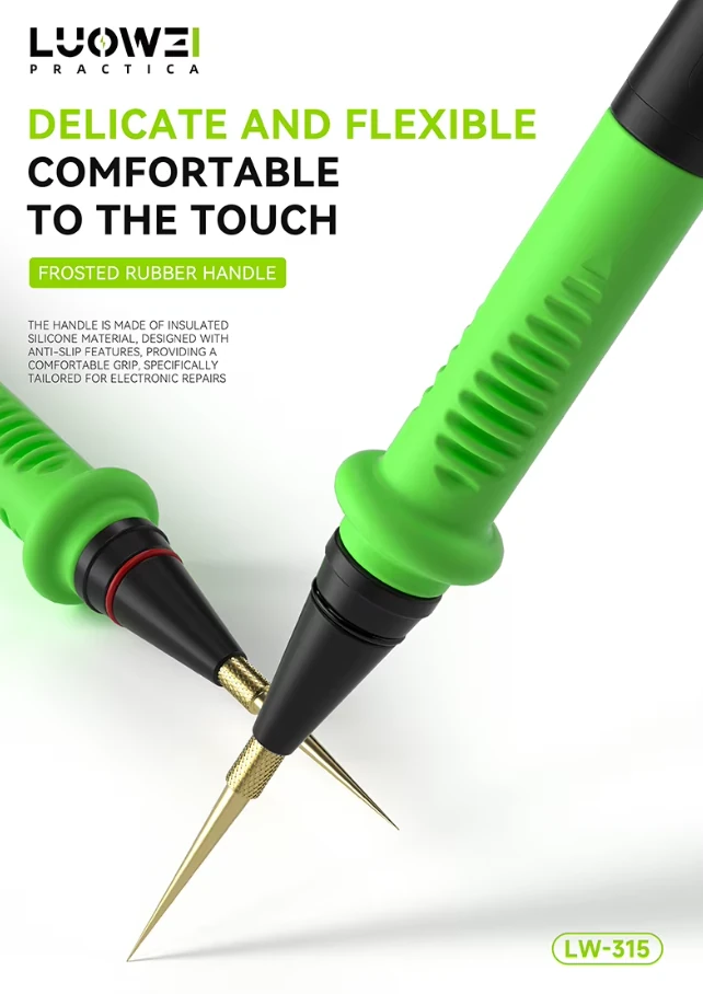 LUOWEI LW-315 Multimetre Probu 1000V 20A Üniversal Paslanmaz Çelik Uçlu Ölçü Aleti Probu