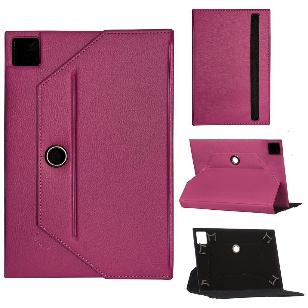 Samsung Galaxy Tab S9 FE Plus SM-X610 Universal Standlı Tablet Kılıfı Pembe