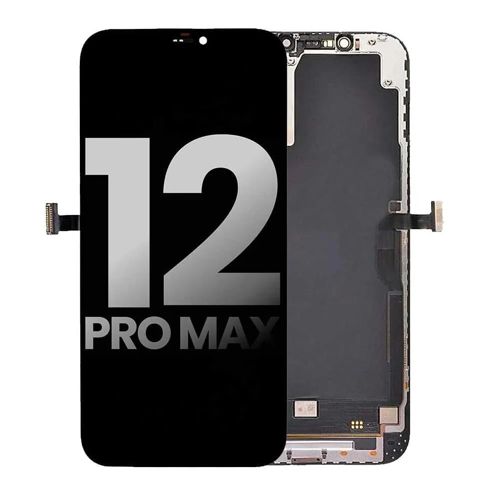 Apple iPhone 12 Pro Max Uyumlu Lcd Ekran Dokunmatik Siyah Lcd Oled Gx