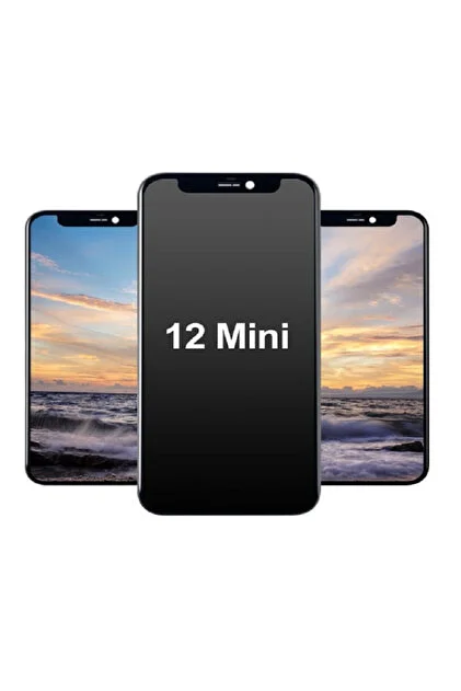 Apple iPhone 12 Mini Uyumlu Lcd Ekran Dokunmatik Siyah Lcd Oled Gx