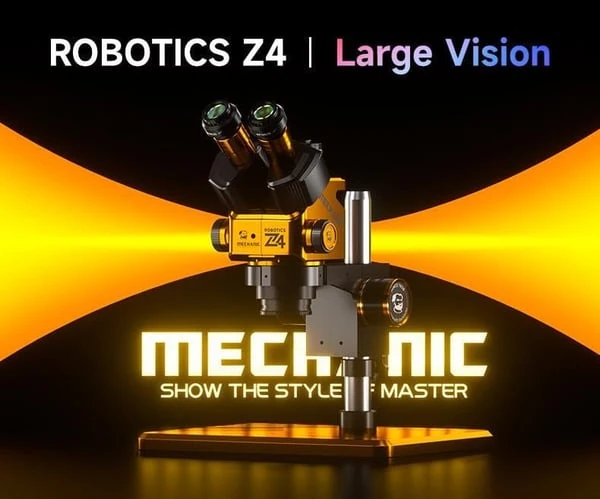 Mechanic Robot Z4 6.5-60X Trinoküler Stereo Mikroskop, Alüminyum Alaşımlı Büyük Tabanlı