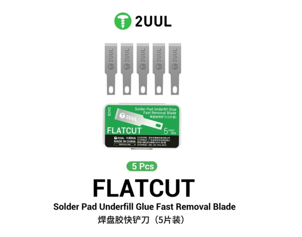 2uul DA28 Flatcut Mobil Ic Lehim Pedi Alt Dolgu Tutkal Çıkarma Bıçağı