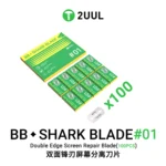 2UUL BB01 Shark No.01 Çift Kenarlı Ekran Tamir Bıçağı (100 Adet)