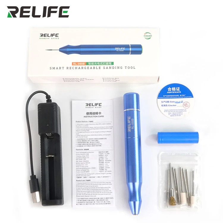 Relife RL-068B Akıllı Şarj Edilebilir Mini Elektrikli Parlatma ve Taşlama aleti