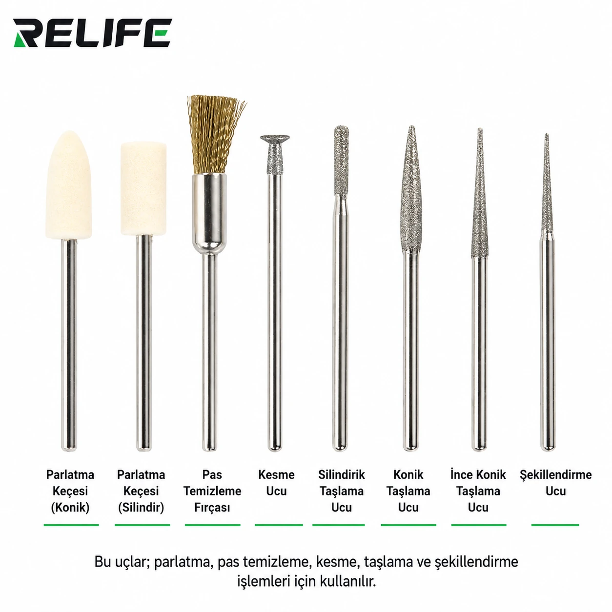 Relife RL-068B Akıllı Şarj Edilebilir Mini Elektrikli Parlatma ve Taşlama aleti