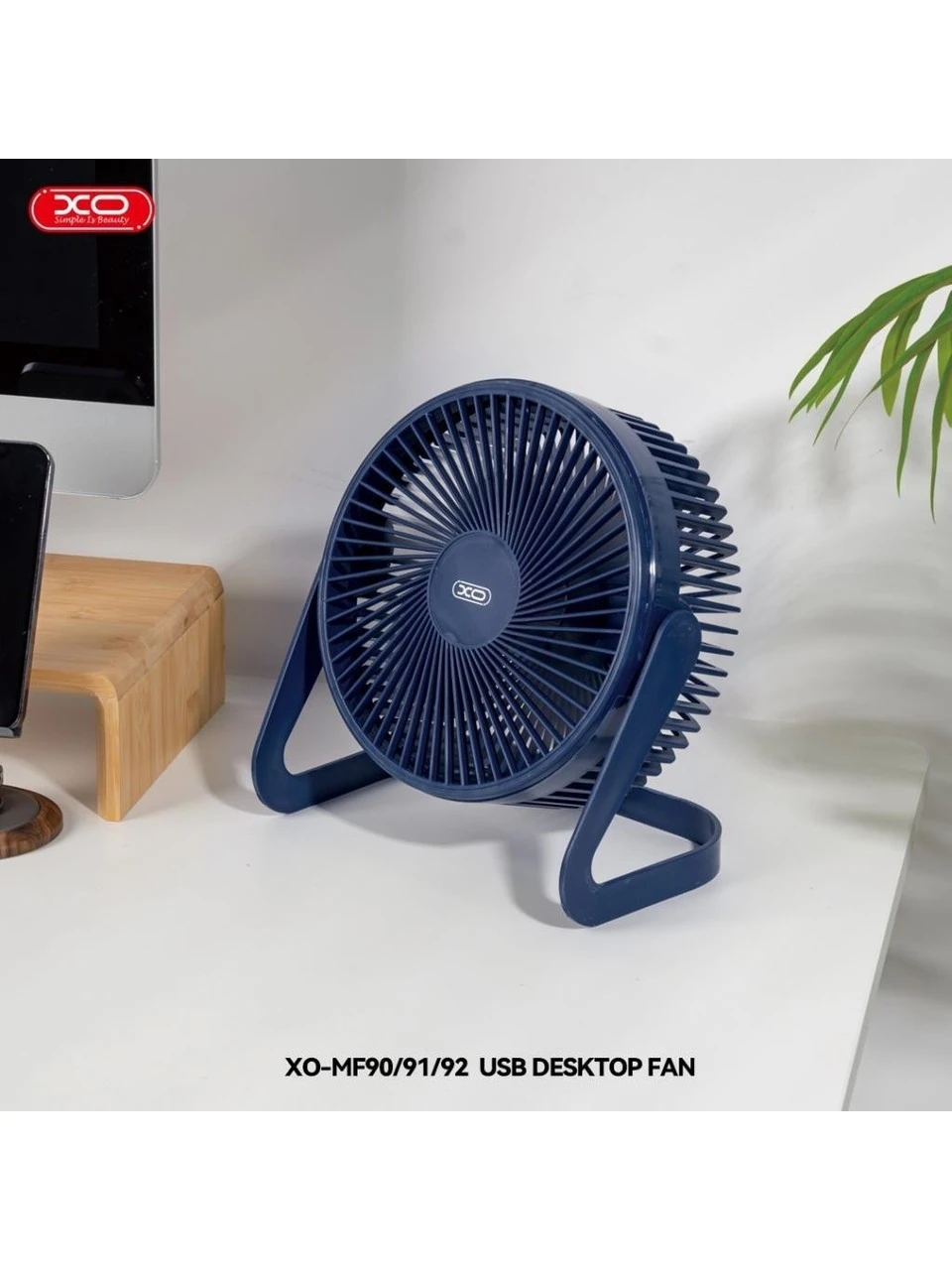 MF92 USB Masaüstü Fan – Büyük Boy Taşınabilir Kişisel Soğutucu, 3 Hız Ayarlı