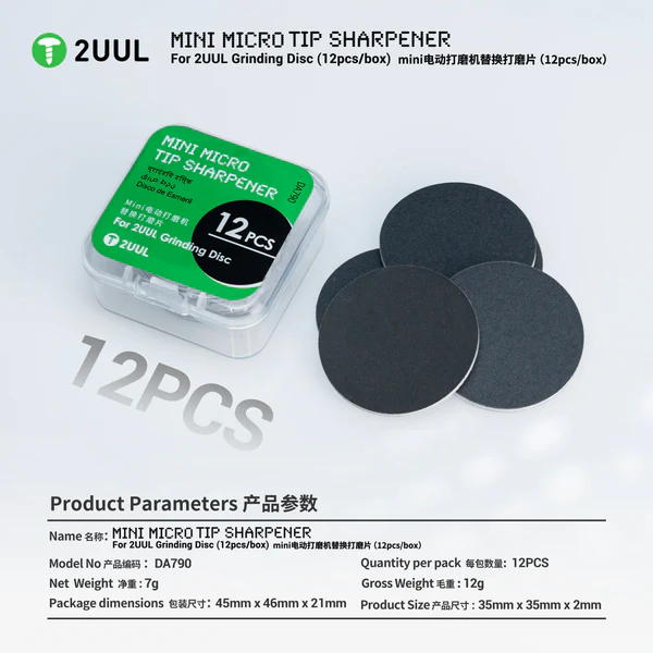 2uul DA790 Mini Yedek Cımbız Bileme Disk – 12 Adet