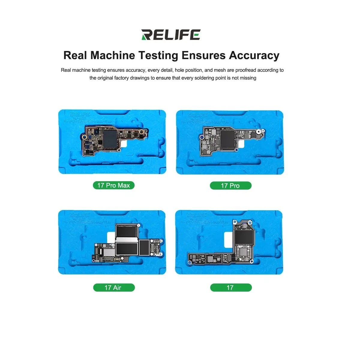Relife RL-601T 31in1 iPhone X-17PM Birleştirme Kalıp Seti