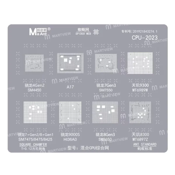 MaAnt 2023 Annual CPU Serisi BGA Reballing Entegre Kalıbı