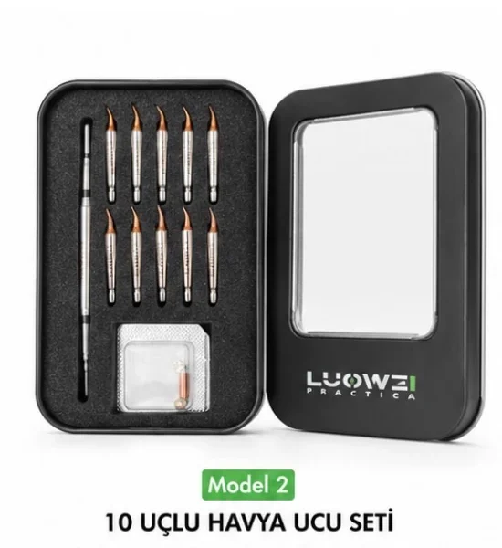 LUOWEİ C210 HAVYA UCU YAMUK SİVRİ ( 10 UÇ 1 SAP )