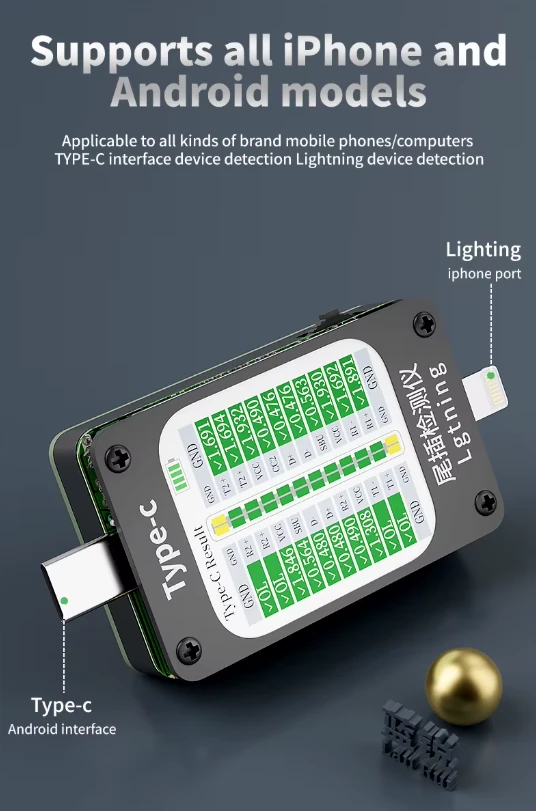 Lanrui SE-II Lightning / Type-C Analiz Ve test Cihazı
