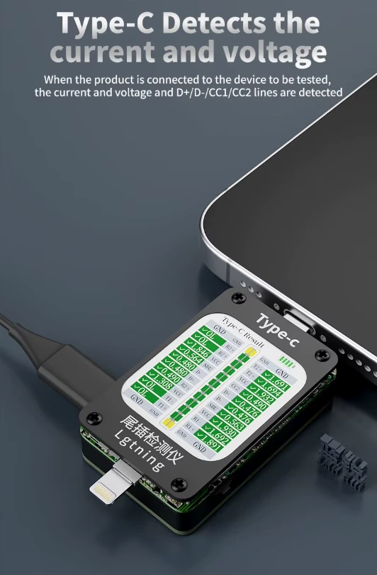 Lanrui SE-II Lightning / Type-C Analiz Ve test Cihazı