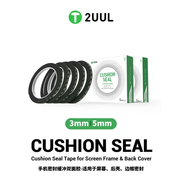 2uul CS02 5mm Ekran Çerçevesi ve Arka Kapak için Yastıklama Sızdırmazlık Bandı – 5 Adet