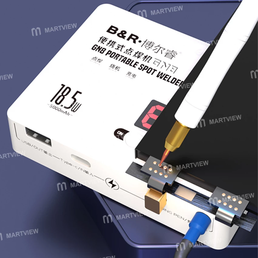 B&R Gn-8 2’si 1 Arada Taşınabilir Nokta Kaynak Makinesi, Şarj Fonksiyonu ile Cep Telefonu Lityum Batarya Kaynağı İçin