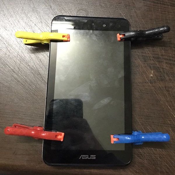 Tablet Cep Telefonu Ekran Tutucu Kıskaç Mandal – Sarı