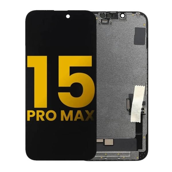 Apple iPhone 15 Pro Max Uyumlu Lcd Ekran Dokunmatik Siyah Servis Revize