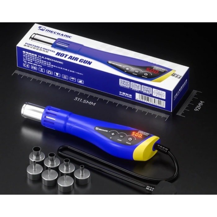 MECHANIC 958HT Taşınabilir Dijital Sıcak Hava Tabancası 600W
